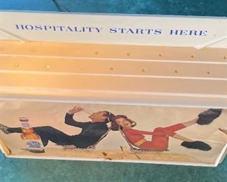 1950s Vintage Pabst Blue Ribbon Beer Lighted Bar Sign Hospitality Starts Here Illuminated Display	17x20.75x4.5in	HxWxD
