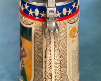Green Bay Packers BART STARR Beer Stein Mug “The First MVP” Longton Crown w/ COA Tankard	8x3.5x5.5in	HxWxD
