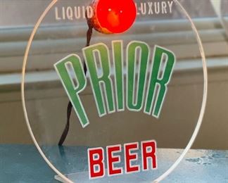 Prior Beer Lighted Sign Acrylic	8.5x8.5x4in	
