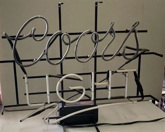 Coors Light Beer Neon Bar Sign	22x27x7in	HxWxD
