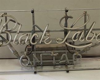Black Label on Tap Neon Beer Bar Sign	11x26x7in	HxWxD
