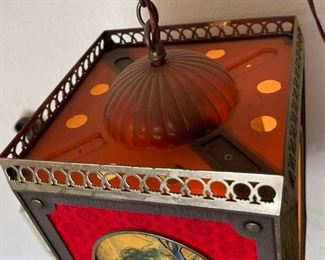 Pabst Blue Ribbon Beer Rotating/Motion Spin Sign Lighted Hanging Lantern bar Light Gibson Girl	14x8.25x8.25in	HxWxD
