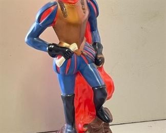 Vtg Fres-O-Lone Conquistador Ceramic Statue w/ Base FresoLone Chalkware	24x10x10in	HxWxD
