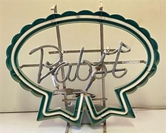 Vintage Pabst Blue Ribbon Beer Neon Bar Sign Original	19x21.5x6in	HxWxD
