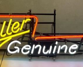Miller Genuine Draft Beer Guitar Neon Bar Sign	13x50x7in	HxWxD
