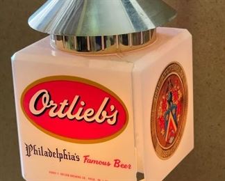 1960s Vintage Ortlieb's Beer Lighted Lantern Sign #1 Ortliebs	9x5x6in	HxWxD
