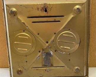 1963 Ballantine Beer PAM Clock Domed Glass	15x15x3.5in	HxWxD
