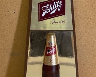Schlitz Beer Bottle Makes it Greater Sign	18.25x9x2.5in	HxWxD
