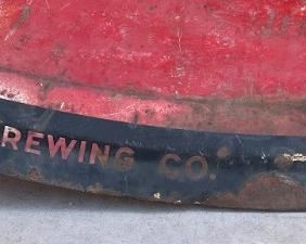 Huge 1950s Blatz Beer Oval Convex Metal Sign Allen-Morrison (AM) Sign Co	36x54x3in	HxWxD
