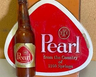 Rare Pearl XXX Beer Bottle Sign Embosograph Display	14.25x11.5x3in	HxWxD
