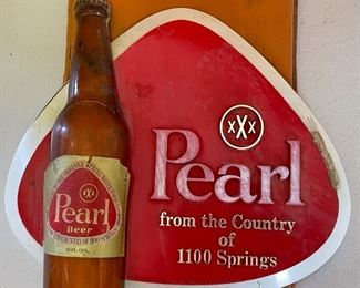 Rare Pearl XXX Beer Bottle Sign Embosograph Display	14.25x11.5x3in	HxWxD

