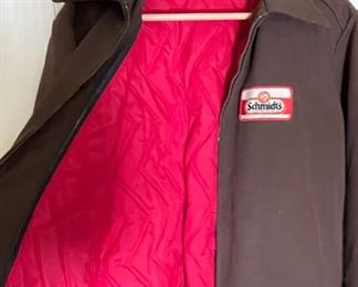 Vintage Schmidt's Beer Jacket Employee Worker Uniform 46in Medium Riverside	Med	
