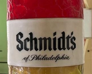 Schmidt's Beer Lighted Hanging Bar Swag Lamp Philadelphia	Lamp: 12.5in Long x 5.5in Diameter <BR>Hang: 22in	
