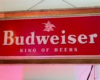 1950s Vintage Budweiser King of Beers Sign	12x27x3in	HxWxD
