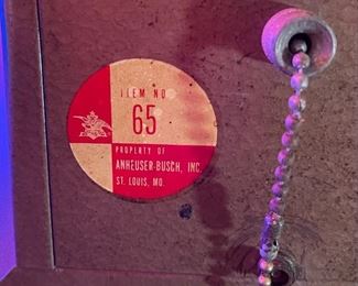 1950s Vintage Budweiser King of Beers Sign	12x27x3in	HxWxD
