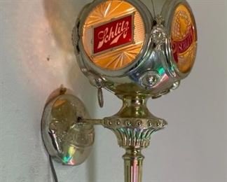 Schlitz Beer Carriage lamp Wall m mount Sconce	22x8x10in	HxWxD
