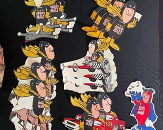 Lot of 14 1970s Budweiser Bud Man & Might Malt NOS Stickers Decals	Approx: 8x6in	
