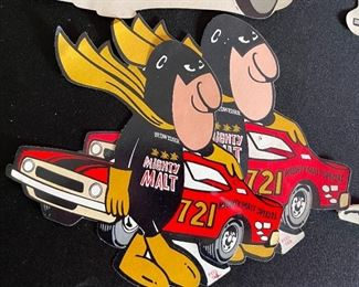 Lot of 14 1970s Budweiser Bud Man & Might Malt NOS Stickers Decals	Approx: 8x6in	
