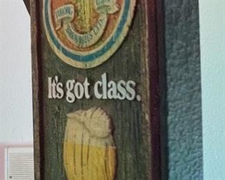 Vintage Tuborg Beer Sign Tavern Style Post	23x16in	
