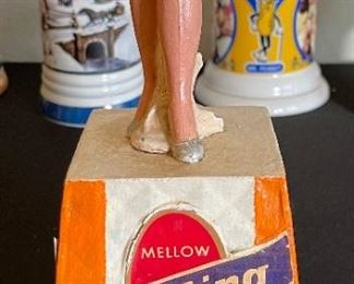 1960s Sterling Beer Girl Statue Bell Ringer with Card	19x4.75x4.75in	HxWxD
