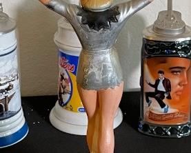 1960s Sterling Beer Girl Statue Bell Ringer with Card	19x4.75x4.75in	HxWxD
