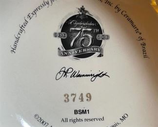 Budweiser 2008 Members Exclusive Stein Clydesdale 75th Anniversary BSM1 Anheuser Busch	10.25in h x 4.5in Diameter at base	
