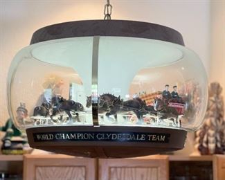 Vintage Clydesdale Budweiser Rotating Carousel Lighted Sign  Motion World Champion Clydesdale Team Parade	14x22in diameter	
