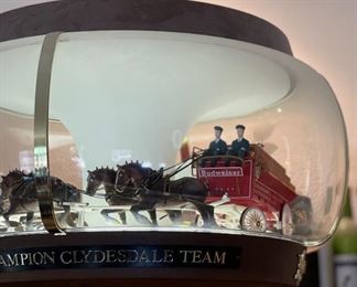 Vintage Clydesdale Budweiser Rotating Carousel Lighted Sign  Motion World Champion Clydesdale Team Parade	14x22in diameter	
