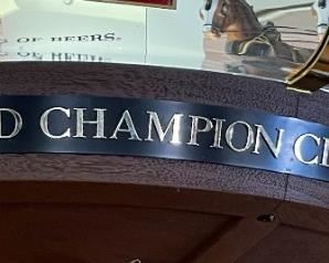 Vintage Clydesdale Budweiser Rotating Carousel Lighted Sign  Motion World Champion Clydesdale Team Parade	14x22in diameter	
