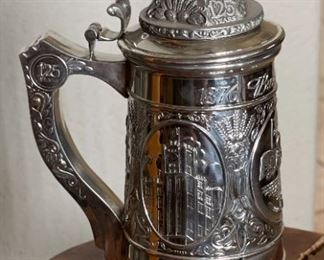 Budweiser 125th Anniversary Stein Pewter Tankard CB20	9.75in H x 4 5/8in Diameter at base	
