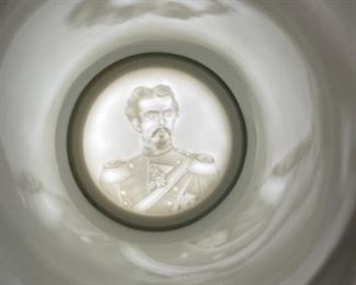 German Lithophane Stein Coat Of Arms Of The Kingdom Of Bavaria	10x4.5x5in	HxWxD
