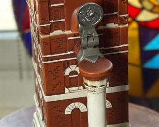 Anheuser Busch Brew House Stein 1995 Collectors Club Charter Member Only Brew House Clock Tower Stein"	9.25x4x6in	HxWxD
