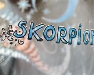 THERESIENTHAL hand painted Crystal Glass Beer Mug Scorpion Rupert Stöckl Scorpio	7.5in H x 3in Diameter at rim	
