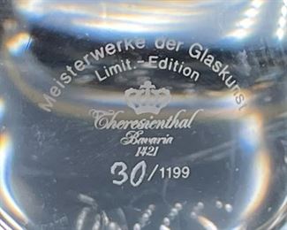 THERESIENTHAL hand painted Crystal Glass Beer Mug Scorpion Rupert Stöckl Scorpio	7.5in H x 3in Diameter at rim	
