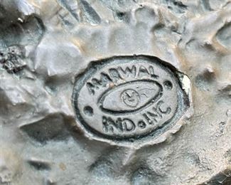 Vintage Marwal  Chalkware The Kiss Rodin Sculpture	12x6x6in	
