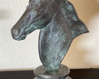 Bronze Horse Head Bust	16.5x7x12in	HxWxD
