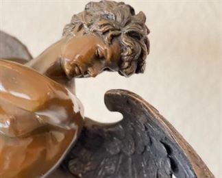 Cupid & Psyche Bronze patinaed Statue Sculpture	41x20x15in	HxWxD
