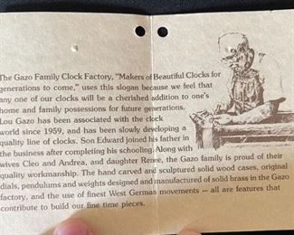 Gazo San Marcos Wall Clock	40x13.75x9.5in	HxWxD
