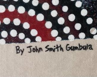 Original Art John Smith Gumbula Two Lovers Meet Aboriginal Art Australia	Frame: 22x18in	
