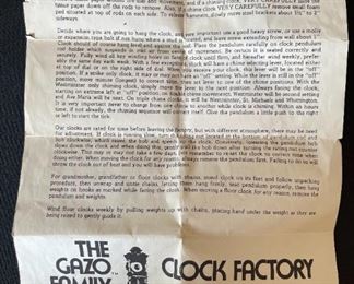 Gazo San Marcos Wall Clock	40x13.75x9.5in	HxWxD
