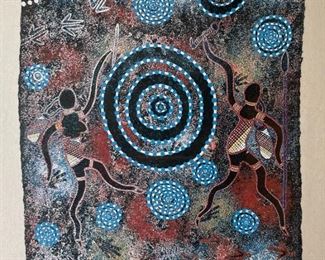 Original Art John Smith Gumbula Two Lovers Meet Aboriginal Art Australia	Frame: 22x18in	
