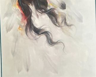 Signed Ozz Franca Litho Native American Lithograph Framed Print  #2	Frame: 36x26in	
