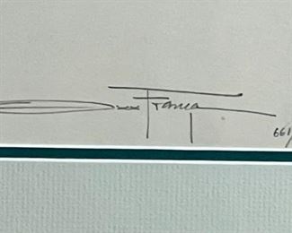 Signed Ozz Franca Litho Native American Lithograph Framed Print  #3	Frame: 36x26in	
