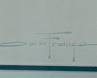 Signed Ozz Franca Litho Native American Lithograph Framed Print  #4	Frame: 36x26in	
