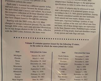Statehood Quarters Collection Postal Commemorative book 2	10x2.75in	
