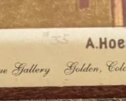 Buffalo Bills Wild West Poster Framed Wilderness Scene with Indian in Canoe Bill’s	Frame: 26 x 21.25in	HxWxD
