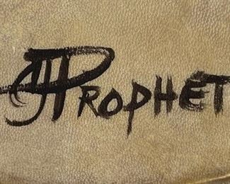 CJ Prophet Zuni Bear Rawhide Drum  Native American Art	3in H  x 11.5in diameter	
