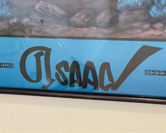 Jack Isaac  Navajo Woman Artist Signed Poster	Frame: 35.5 x 24.25in	
