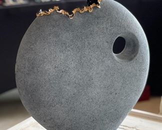 Sharon Penn Ceramic Vase Southwest Potter 22k Gold & Ceramic	15 x 15 x 3in	HxWxD
