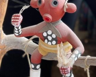 Vintage 4 Doll Mud Head Kachina Tree Alfred Benally Navajo Native American	25x16x12in	HxWxD
